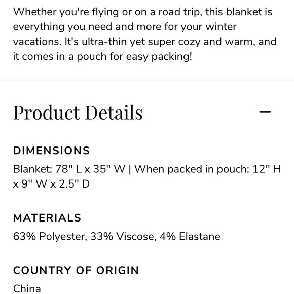 NEW Short Stories Travel Blanket in Ruby Wine - Picture 5 of 5